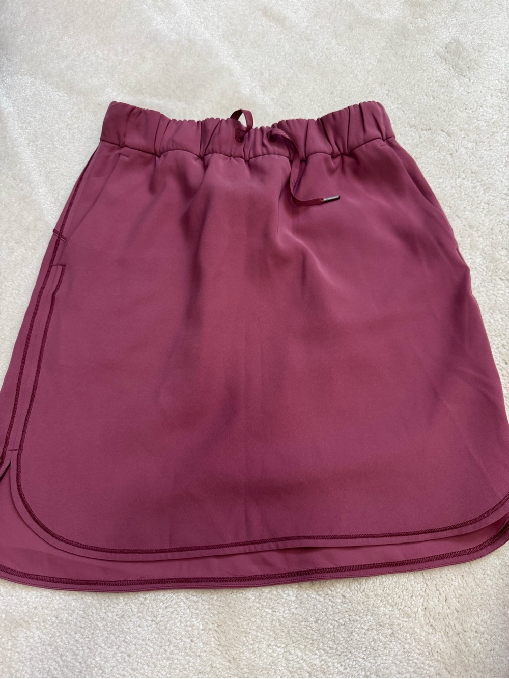 lululemon athletica Maroon Drawstring Mini Skirt